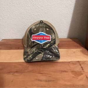 Happy Dad Hard Seltzer Camo Trucker Hunting SnapBack Hat NWT